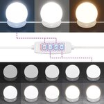 vidaXL Ensemble de coiffeuse avec LED Noir Bois d'ingénierie