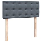 vidaXL Sommier à lattes de lit et matelas Gris foncé 120x200cm Velours