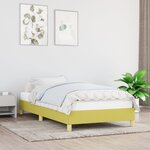 vidaXL Cadre de lit Vert 90x200 cm Tissu