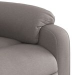vidaXL Fauteuil inclinable électrique taupe tissu