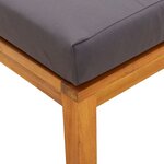 vidaXL Ensemble à manger de jardin 3 Pièces et coussins Acacia solide