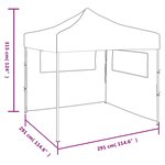 vidaXL Tente pliable avec 2 parois 3 x 3 m Vert