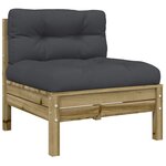 vidaXL Salon de jardin 7 Pièces avec coussins bois de pin imprégné