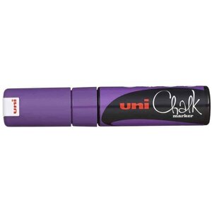 Marqueur craie Pointe biseautée large CHALK Marker PWE8K 8mm Violet x 6 UNI-BALL