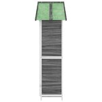 vidaXL Abri à outils de jardin gris 89x52 5x175 cm bois massif pin