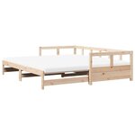 vidaXL Lit de jour et lit gigogne et matelas 80x200 cm bois pin massif