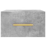 vidaXL Tables de chevet murales 2 Pièces gris béton 35x35x20 cm
