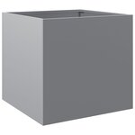 vidaXL Jardinières 2 Pièces argenté 49x47x46 cm acier galvanisé