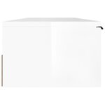 vidaXL Armoire murale Blanc brillant 102x30x20 cm Bois d'ingénierie