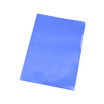 Pochette coin q-connect polypropylène grainé économique 12/100e coloris bleu transparent boîte 100 unités