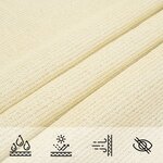 vidaXL Voile d'ombrage 160 g/m² Crème 5x7 m PEHD