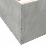 vidaXL Cadre de lit gris béton 75x190 cm bois d'ingénierie