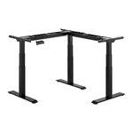 Bureau d'angle assis-debout (piètement) - hauteur : 58 - 123 cm - largeur : 90 - 150 cm (gauche) / 110 - 190 cm (droite) - angle : 90° - 150 kg 14_0005936
