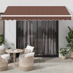 vidaXL Auvent rétractable automatique marron 350x250 cm