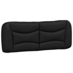 vidaXL Cadre de lit avec tête de lit Noir 140x190 cm Similicuir