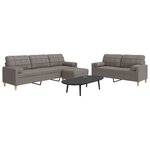 vidaXL Ensemble de canapés 3 Pièces repose-pied et coussins décoratifs