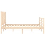 vidaXL Cadre de lit avec tête de lit 120x200 cm bois massif