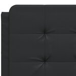 vidaXL Coussin de tête de lit noir 140 cm similicuir