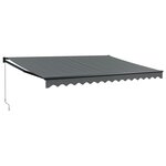 vidaXL Auvent rétractable anthracite 4 5x3 m tissu et aluminium