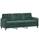 vidaXL Ensemble de canapés 2 Pièces avec coussins vert foncé velours