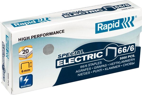 Boite de 5000 agrafes Strong 66/7 pour agrafeuse électrique RAPID