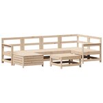 vidaXL Salon de jardin 7 Pièces bois de pin massif