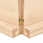 vidaXL Dessus de table 120x50x(2-6) cm bois de chêne massif non traité