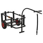 vidaXL Chariot de pêche noir acier