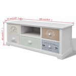 vidaXL Meuble TV en style français Bois
