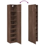 vidaXL Armoire de rangement mince chêne marron 45x42 5x225 cm