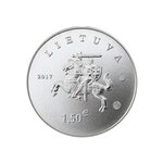 Pièce de monnaie 1 50 euro lituanie 2017 – chien de chasse lituanien et cheval žemaitukas