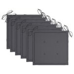vidaXL Chaises à manger d'extérieur lot de 6 et coussins Acacia massif