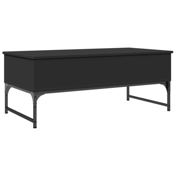 vidaXL Table basse noir 100x50x40 cm bois d'ingénierie et métal