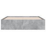 vidaXL Cadre de lit avec tiroirs sans matelas gris béton 120x190 cm