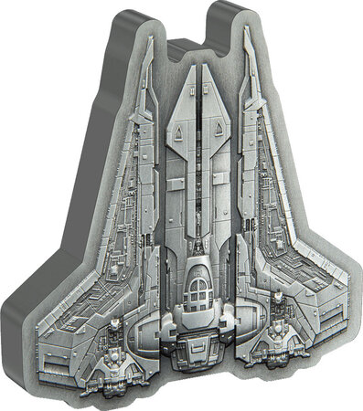 Pièce de monnaie en Argent 2 Dollars g 31.1 (1 oz) Millésime 2023 Mandalorian BO-KATAN S GAUNTLET STARFIGHTER