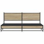 vidaXL Cadre de lit en métal sans matelas chêne sonoma 193x203 cm