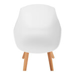 Lot de 2 chaises salon salle à manger 150 kg max surface d'assise de 41 x 40 cm coloris blanc 14_0000871