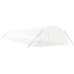 vidaXL Serre avec cadre en acier blanc 100 m² 20x5x2 3 m