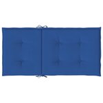 vidaXL Coussins de chaise de jardin à dossier bas lot de 6 bleu royal