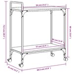 vidaXL Chariot de cuisine chêne sonoma 60 5x31x72 5 cm bois ingénierie