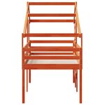 vidaXL Lit haut avec toit cire marron 90x200 cm bois de pin massif