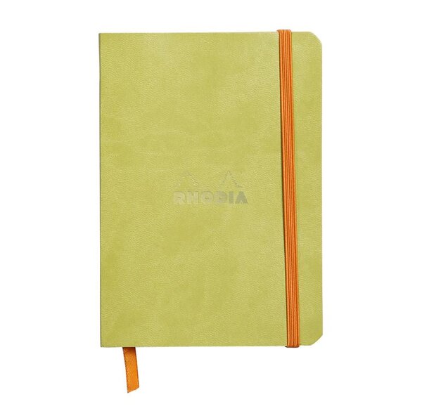 RHODIARAMA carnet souple ANIS 10,5x14,8cm ligné 144p pap ivoire Clf 90g ferm. ... CLAIREFONTAINE