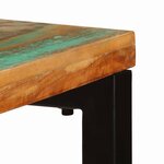 vidaXL Table console 120x35x76 cm Bois de récupération solide et acier