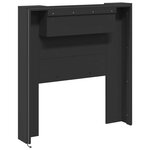 vidaXL Armoire tête de lit avec LED noir 100x16 5x103 5 cm