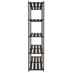 vidaXL Support de rangement à 5 niveaux noir 170x38x170 cm bois pin