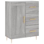 vidaXL Buffet haut Sonoma gris 69 5x34x180 cm Bois d'ingénierie