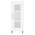 vidaXL Buffet haut Blanc brillant 34 5x34x180 cm Bois d'ingénierie