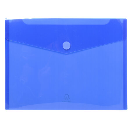 Sachet De 5 Pochettes-enveloppes Polypropylène - A4 - Bleu - X 10 - Exacompta