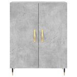 vidaXL Buffet haut Gris béton 69 5x34x180 cm Bois d'ingénierie