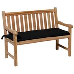 Madison Coussin de banc Panama 180x48 cm Noir